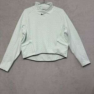 Nike Womens Therma-FIT Run Division Pullover Mock Neck Mid-layer Size Large